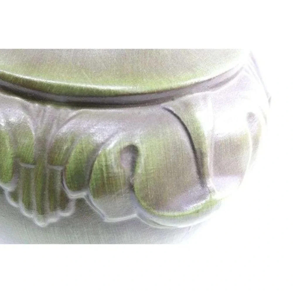 Vintage Haeger Art Pottery green glazed 12